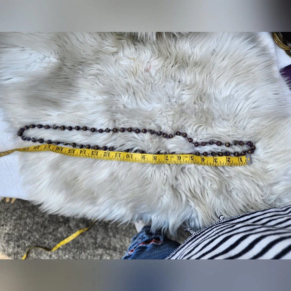 Vintage Distressed brass‎ bead necklace - Picture 4 of 5